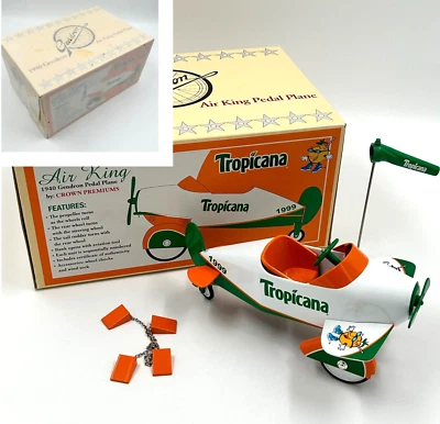 1940 Gendron Air King Pedal plane Tropicana Orange Juice by Crown Premiums New - Image 1 of 4