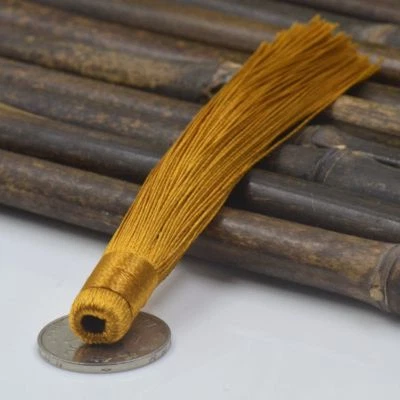 2 piezas 12 cm Llavero Chian Colgantes Seda Hielo Borla Borla Artesanal Llavero Fabricación de Joyas Foto 1 de 4