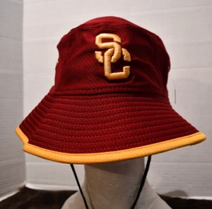 USC Trojaner NEW ERA rot Fußball Eimer Mütze Herren Größe Einheitsgröße Flex neu mit Etikett - Bild 1 von 8