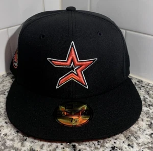 Houston Astros New Era 59FIFTY 40th Anniversary Black Lava Fitted Hat Size 7 1/4 - Picture 1 of 5