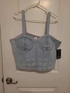  KNIT CORSET DENIM NWT XXL Junior (19) - Picture 1 of 4