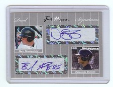 NATE SCHIERHOLTZ - EMMANUEL BURRISS 2007 Certified Dual AUTOGRAPH xx/25