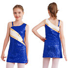 Kids Girl's Cheerleading Dresses Patchwork Dance Dress Sleeveless A-Line Dress