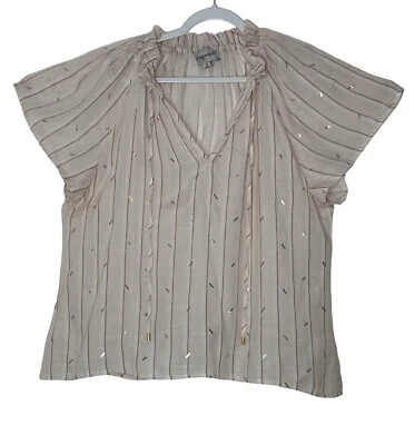 Blusa Alex & Parker Mujer Talla Grande 1X Melocotón/Dorado Rayón/Poliéster Verano Top Foto 1 de 4