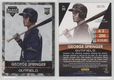 2014 Panini Black Friday Portrait Cracked Ice /25 George Springer #20 Rookie RC