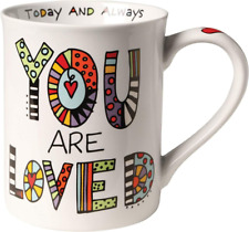 Our Name is Mud “You Are Loved” Porcelain Mug, 16 oz. Multicolor 