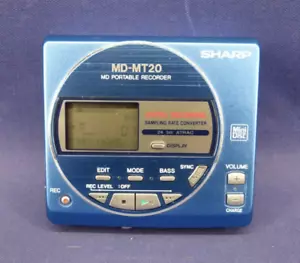 Sharp Mini Disc Recorder MD - Lettore MT20 Walkman Registratore Portatile - Foto 1 di 6