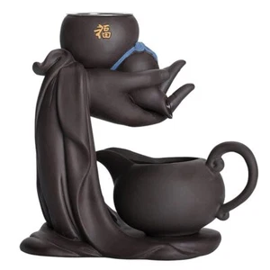 17cm Purple Clay Tea Leaking Tea Strainer Creative Ceramic Tea Set Tea Filter - Picture 1 of 4