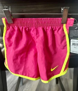 Nike Girl Running Shorts ~ Fuchsia, Neon Pink & Volt ~ DRI-FIT NWT Size 4 - Picture 1 of 5
