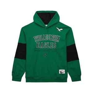 Felpa con cappuccio Philadelphia Eagles Mitchell & Ness retrò in pile Kelly verde - Foto 1 di 2