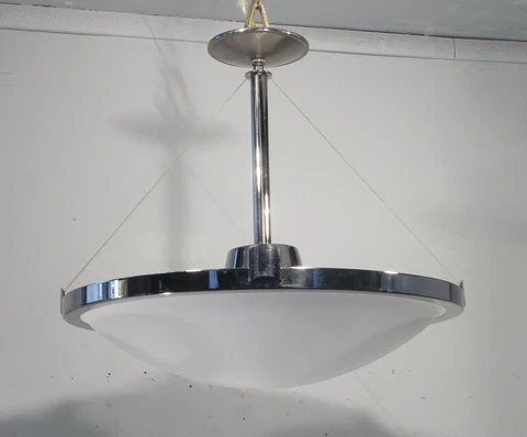 Boyd Lighting Pendant Glass Bowl Chrome Ceiling Fixture Modern Chandelier Cover