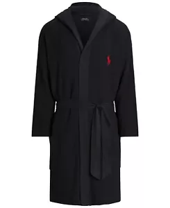 NWT Men's Polo Ralph Lauren Thermal-Knit Hooded Robe S/M MSRP $95 - Picture 1 of 10
