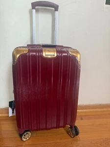 AMERICAN GREEN TRAVEL Melrose S Anti-Theft Hard Luggage Carry on Red - Picture 1 of 8
