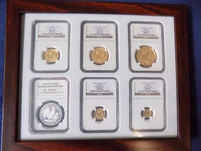 1993 CHINA GOLD PANDA 6 COINS NGC MS 70 LARGE DATE COMPLETE SET POP 1 - Image 1 of 4