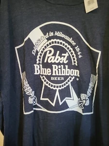 Pabst Blue Ribbon T-Shirt Milwaukee Beer Logo Size 5XB Blue,SS,T Shirt NWT  - Picture 1 of 6