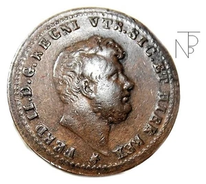 Napoli-Due Sicilie (Ferdinando II di Borbone) Mezzo Tornese 1853 - Imagen 1 de 7