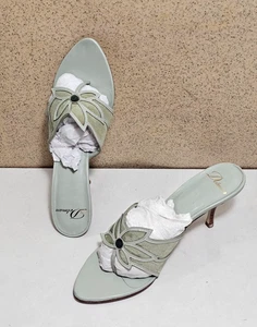 Mujer DELMAN Talla 6.5 COMO NUEVO TODO Cuero Mula Deslizable Sandalia Zapatos Tacón ESPAÑA - Imagen 1 de 7