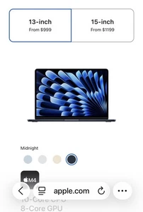 Apple MacBook Air 2025 A3240, 13-inch, M4 Chip, 16GB Memory, 256GB Storage - Picture 1 of 2
