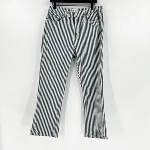 Zara gestreifte hohe Taille gerades Bein Jeans Damengröße 14 - Bild 1 von 2