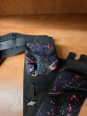 NEET TARGET Archery QUIVER 3 TUBE Paint Splatter Pattern Belt Included  - Image 1 of 4