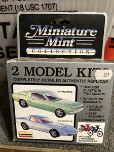 🔥Lindberg 72302 escala HO 1967 Ford Mustang y 1970 Chevy Corvette modelo kit conjunto - Imagen 1 de 3