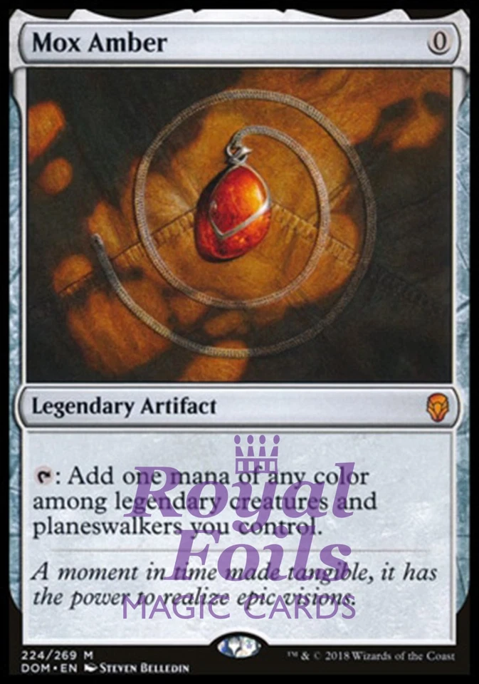 Mox Amber 1x FOIL DOM MTG Dominaria Mythic MINT artifact - Image 1 of 1