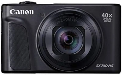 Canon Compact Digital Camera PowerShot SX740 HS Black 40x Optical Zoom F/S Track - Image 1 of 4