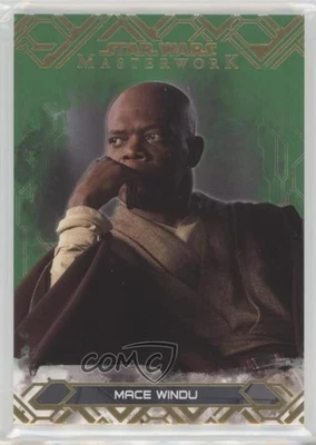 2017 Topps Star Wars Masterwork Green 51/99 Mace Windu #3 0ad - Image 1 of 3