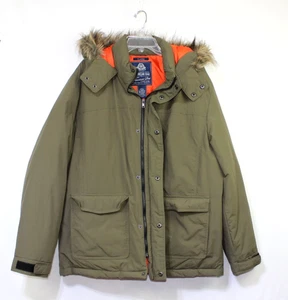 American Rag XL Army Green Hooded Quilted Lining Puffer Parka Coat Men's - Picture 1 of 11