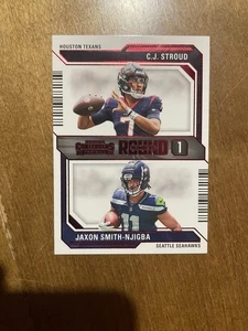 2023 Panini Contenders NFL Red Foil Round 1 C.J. Stroud/Jaxon Smith-Njigba RC - Bild 1 von 2
