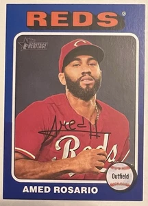 2024 Topps Heritage High Number ~ Amed Rosario ~ Blue Border #593 ~ Reds - Picture 1 of 2