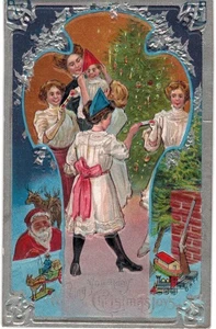 Christmas Santa Nash Night Before Christmas Party Noisemakers 1910 - Picture 1 of 2