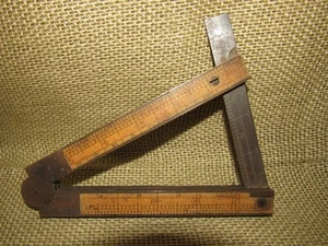 Vintage CHAPIN-STEVENS No. 036 Folding Boxwood Rule, Level, Ruler & Inclinometer - Picture 1 of 20