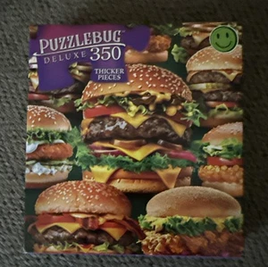 Puzzlebug Deluxe 350 piece Jigsaw Puzzle “Lots O’ Burgers” Cheeseburgers New - Picture 1 of 4