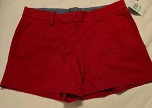 Nautica Mini Shorts Damen kirschrot, Größe 8 Neu mit Etikett 4,5" Schrittlänge, 34" Taille, 9,5 Leibhöhe - Bild 1 von 14