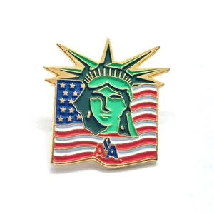 Freiheitsstatue American Airlines Pin USA Freedom Patriot Vintage Reisesymbol - Bild 1 von 3