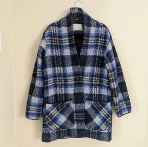 Aritzia Wilfred Free Off Duty Plaid Wool Blend Cocoon Jacket Size M - Bild 1 von 8