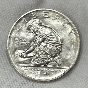 1925-S California Diamond Jubilee Commemorative 90% Silver Half 1/2 Dollar 50c - Picture 1 of 2