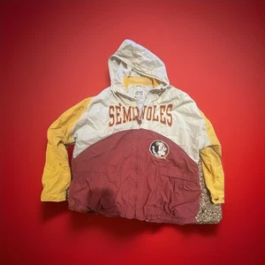 Vintage Florida State Seminoles Jacke Herren Mirage XL rot gelb Kapuze FSU - Bild 1 von 16