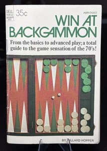 Win At Backgammon By Millard Hopper Dell Purse Miniature Book Collectible 1974 - Picture 1 of 3