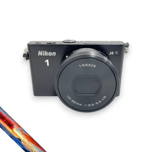 Neuwertige Nikon 1 J4 kompakte spiegellose Digitalkamera SLR schwarz 10-30mm ... - Bild 1 von 4