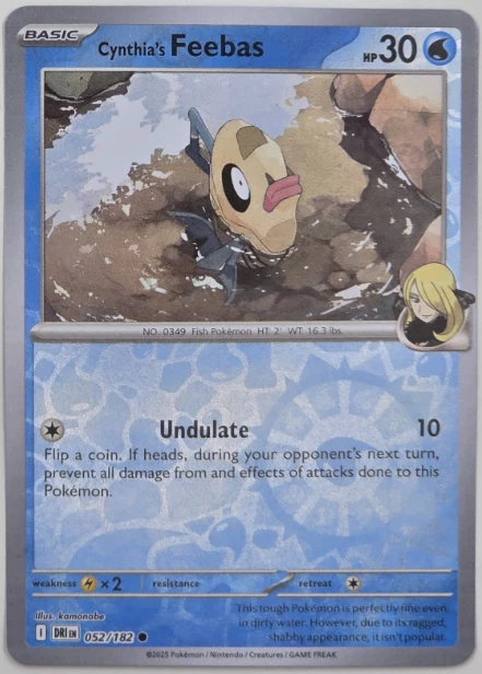 Cynthia's Feebas - 052/182  - Destined Rivals – Reverse Holo  - NM/M - Image 1 of 1