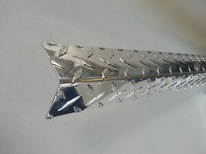 .063 Aluminum Diamond Plate Corner Guards Angle 1" x 1" x 12"