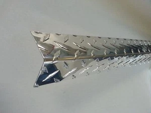 .045 Aluminum Diamond Plate Corner Guards Angle 1" x 1" x 12" - Picture 1 of 1
