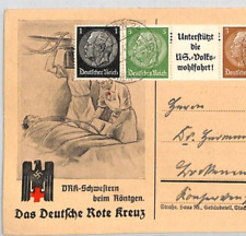 GERMANY WW2 Postcard RED CROSS Illustrated 1940 Se-Tenant HINDENBERG Strip RC118