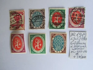 DR.:1919, 1.Juli/1920,Febr. Eröffnung der Nationalversammlung, Weimar Nr.107-110 - Bild 1 von 2