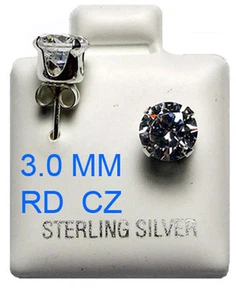 PLATA ESTERLINA 925 4 CLAVIJAS BROCHE DE PRESIÓN CIRCONITA CÚBICA / CZ STUD ENVÍO GRATUITO - Imagen 1 de 7