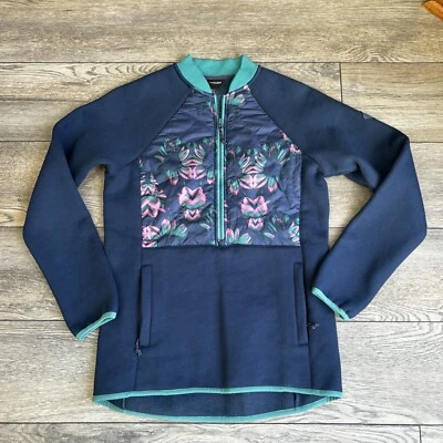 Chaqueta Burton Khalsa Híbrida Polar Anorak Media Cremallera Azul Marino Floral Talla XS Foto 1 de 4