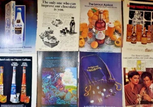 'Let's Have a Toast' BOOZE 1970s VTG Ads - Junk Journal Scrapbook Art Decoupage - Picture 1 of 17