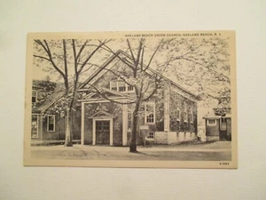 Oakland Beach Rhode Island Postcard Union Church RI - Picture 1 of 2